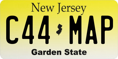 NJ license plate C44MAP