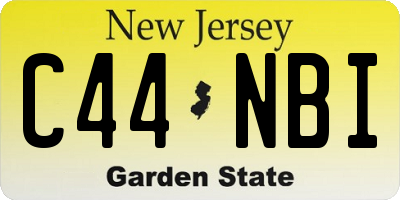 NJ license plate C44NBI