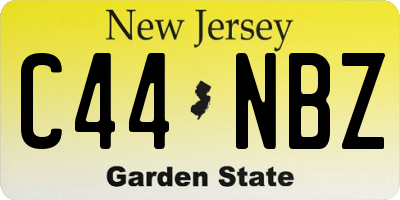 NJ license plate C44NBZ