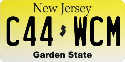NJ license plate C44WCM