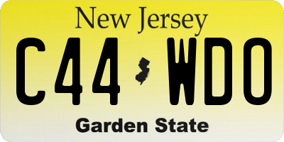NJ license plate C44WDO