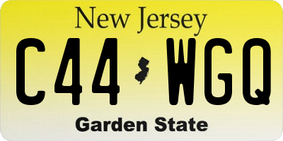 NJ license plate C44WGQ
