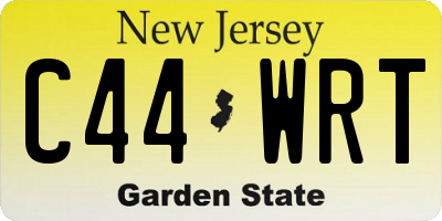 NJ license plate C44WRT