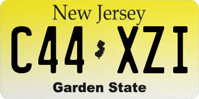 NJ license plate C44XZI