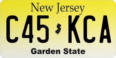 NJ license plate C45KCA