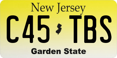NJ license plate C45TBS