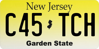 NJ license plate C45TCH