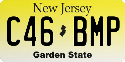 NJ license plate C46BMP