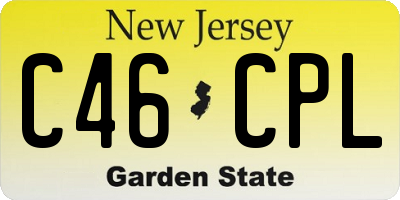 NJ license plate C46CPL