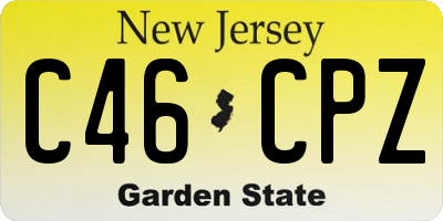 NJ license plate C46CPZ