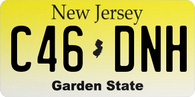 NJ license plate C46DNH