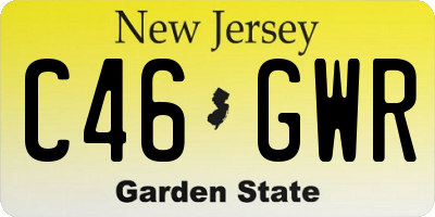 NJ license plate C46GWR