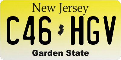 NJ license plate C46HGV