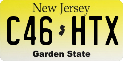 NJ license plate C46HTX