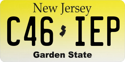 NJ license plate C46IEP