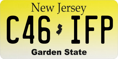 NJ license plate C46IFP