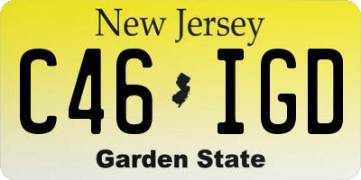 NJ license plate C46IGD