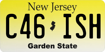 NJ license plate C46ISH