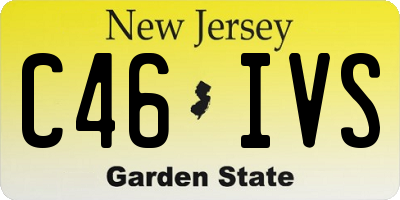 NJ license plate C46IVS