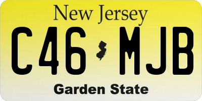 NJ license plate C46MJB