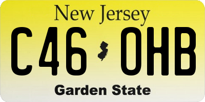 NJ license plate C46OHB