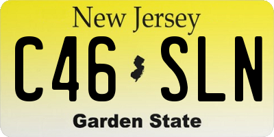 NJ license plate C46SLN