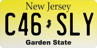 NJ license plate C46SLY
