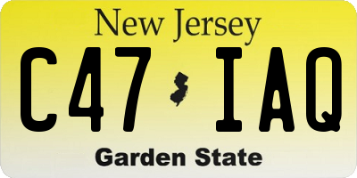 NJ license plate C47IAQ