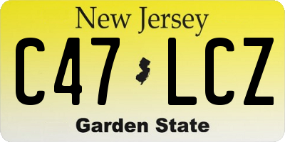 NJ license plate C47LCZ