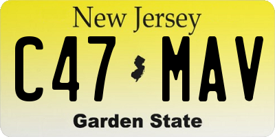 NJ license plate C47MAV