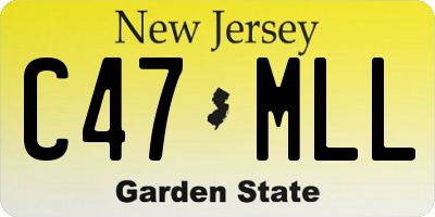 NJ license plate C47MLL