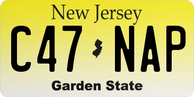 NJ license plate C47NAP