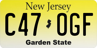 NJ license plate C47OGF