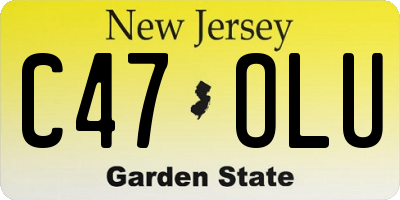 NJ license plate C47OLU