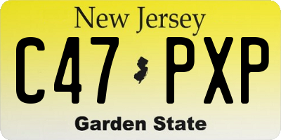 NJ license plate C47PXP