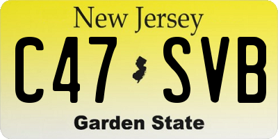 NJ license plate C47SVB