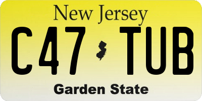 NJ license plate C47TUB