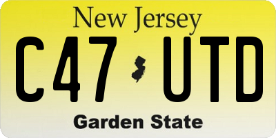 NJ license plate C47UTD