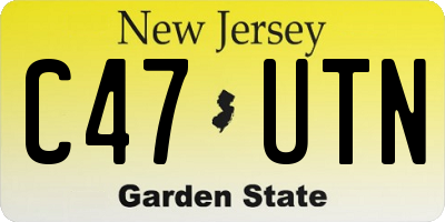 NJ license plate C47UTN
