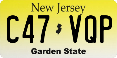 NJ license plate C47VQP