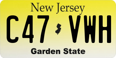 NJ license plate C47VWH