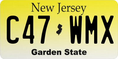 NJ license plate C47WMX