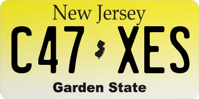 NJ license plate C47XES