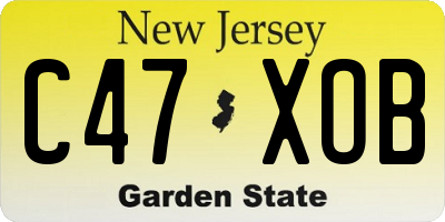 NJ license plate C47XOB