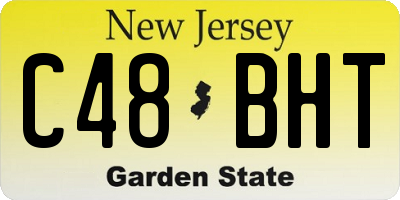 NJ license plate C48BHT