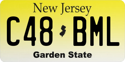 NJ license plate C48BML