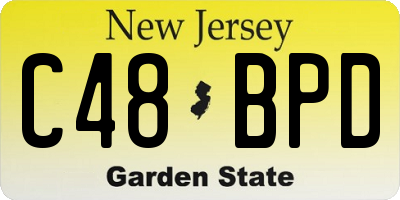 NJ license plate C48BPD