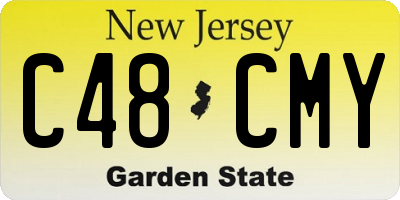 NJ license plate C48CMY