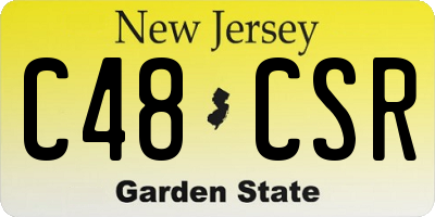 NJ license plate C48CSR