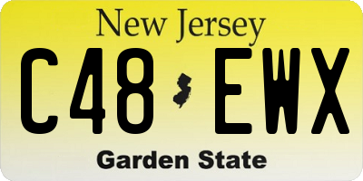 NJ license plate C48EWX